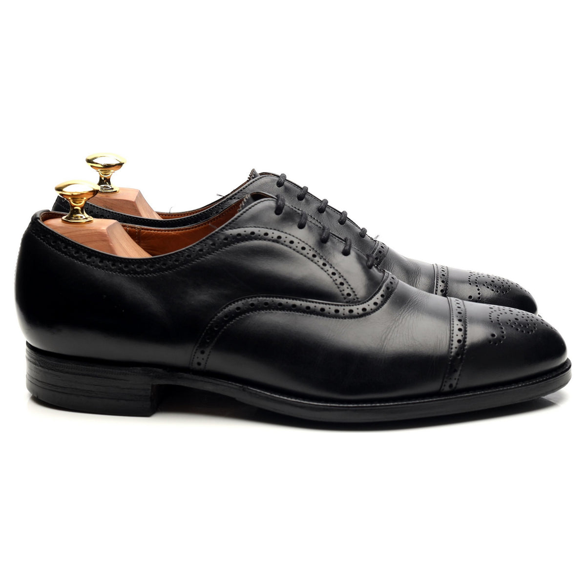 Black Leather Oxford Brogues UK 8 G