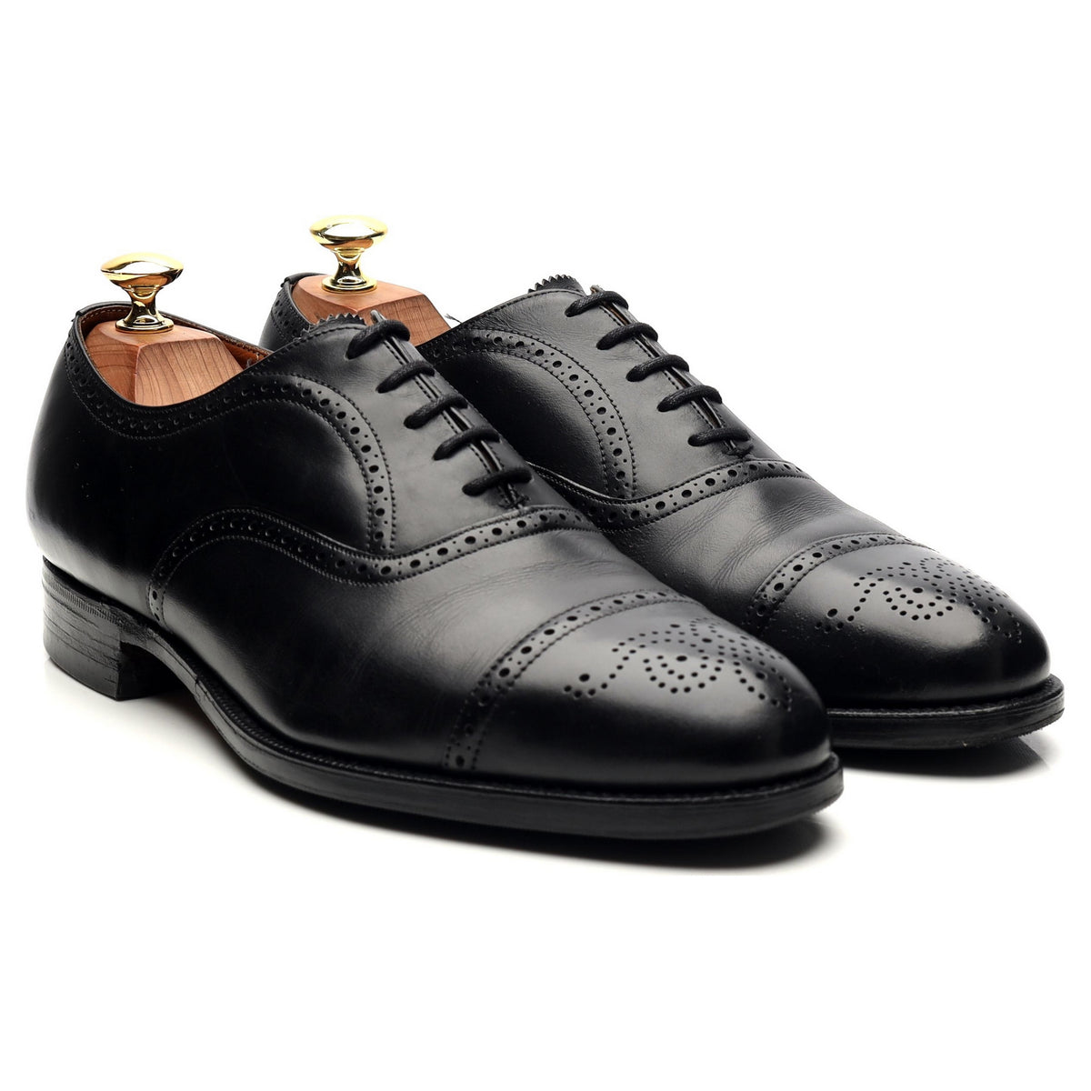Black Leather Oxford Brogues UK 8 G