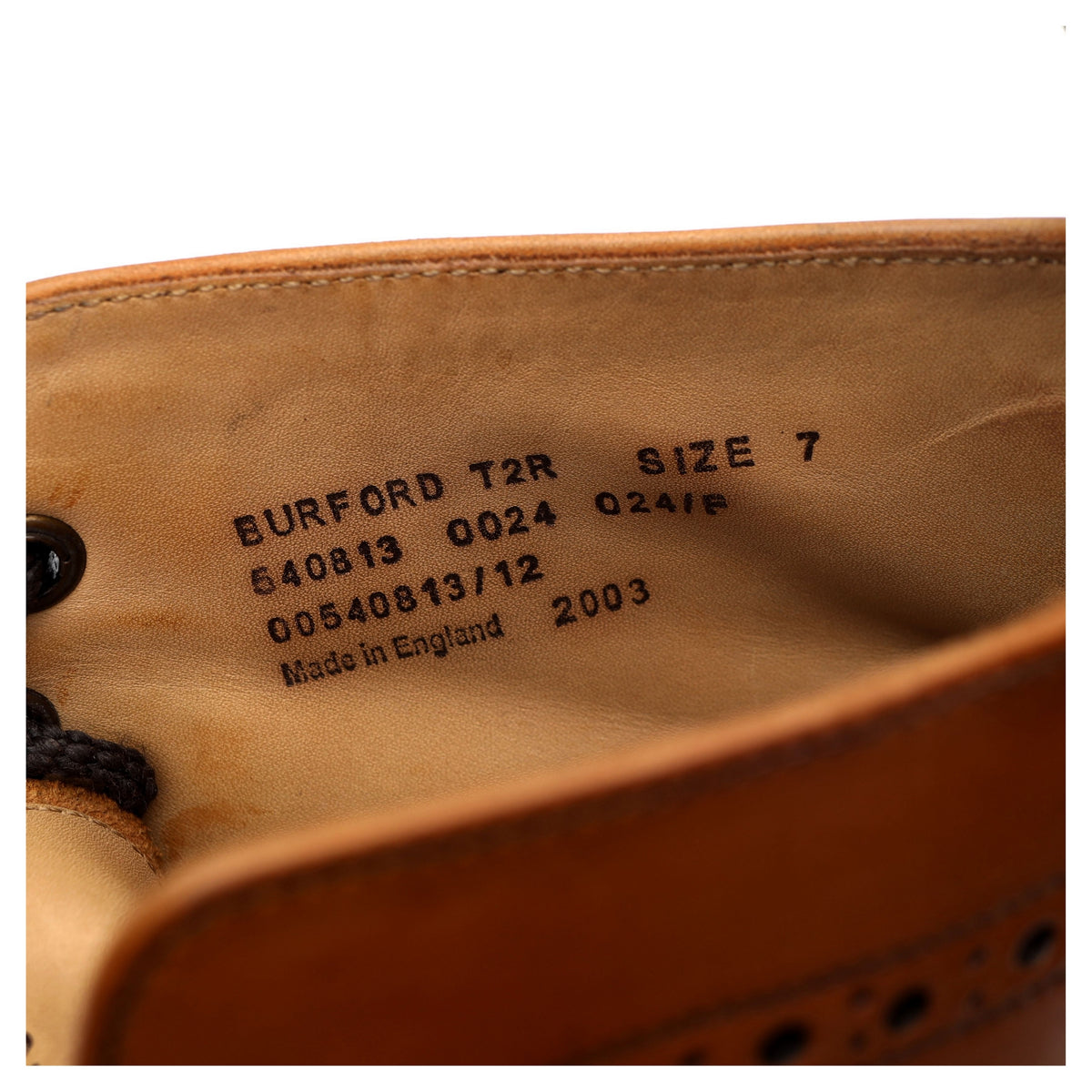 1880 &#39;Burford&#39; Tan Brown Leather Boots Brogues UK 7 F