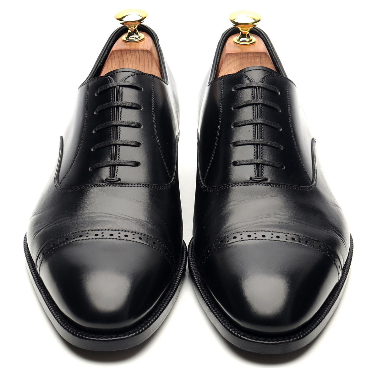 &#39;OXF 221&#39; Black Leather Oxford UK 9