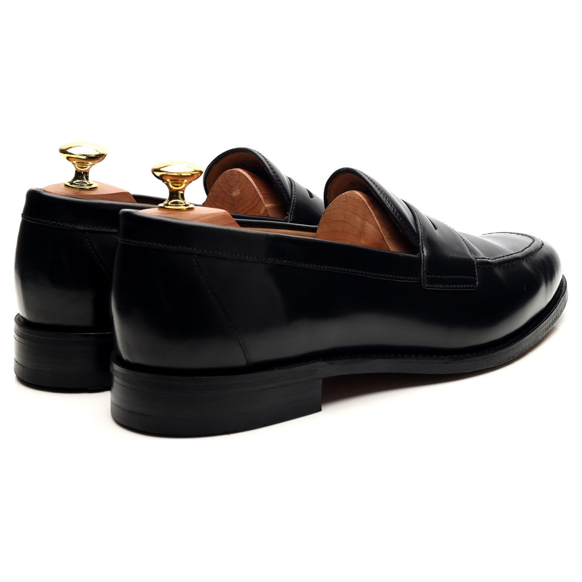 &#39;Imperial&#39; Black Leather Loafers UK 8.5 F
