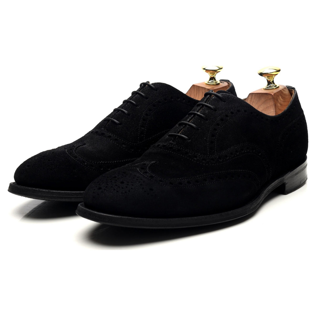 &#39;Chetwynd&#39; Black Suede Oxford Brogues UK 7 F