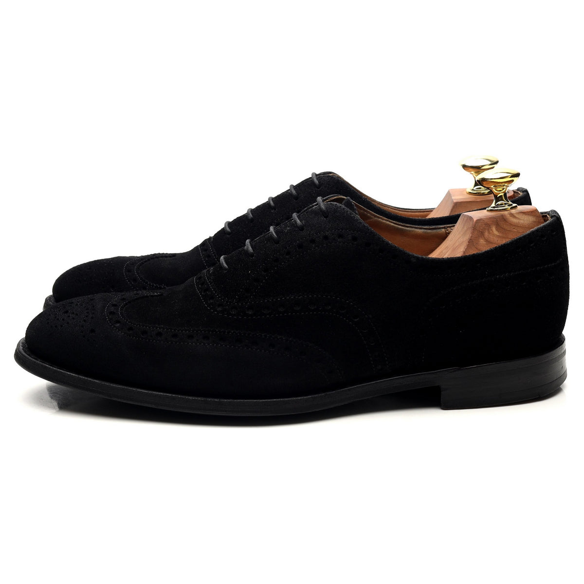 &#39;Chetwynd&#39; Black Suede Oxford Brogues UK 7 F