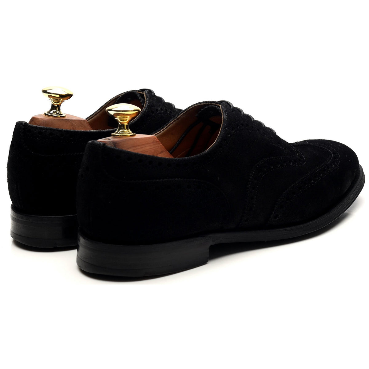 &#39;Chetwynd&#39; Black Suede Oxford Brogues UK 7 F