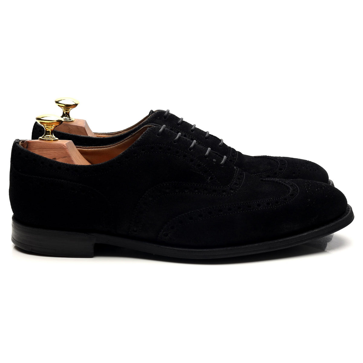 &#39;Chetwynd&#39; Black Suede Oxford Brogues UK 7 F