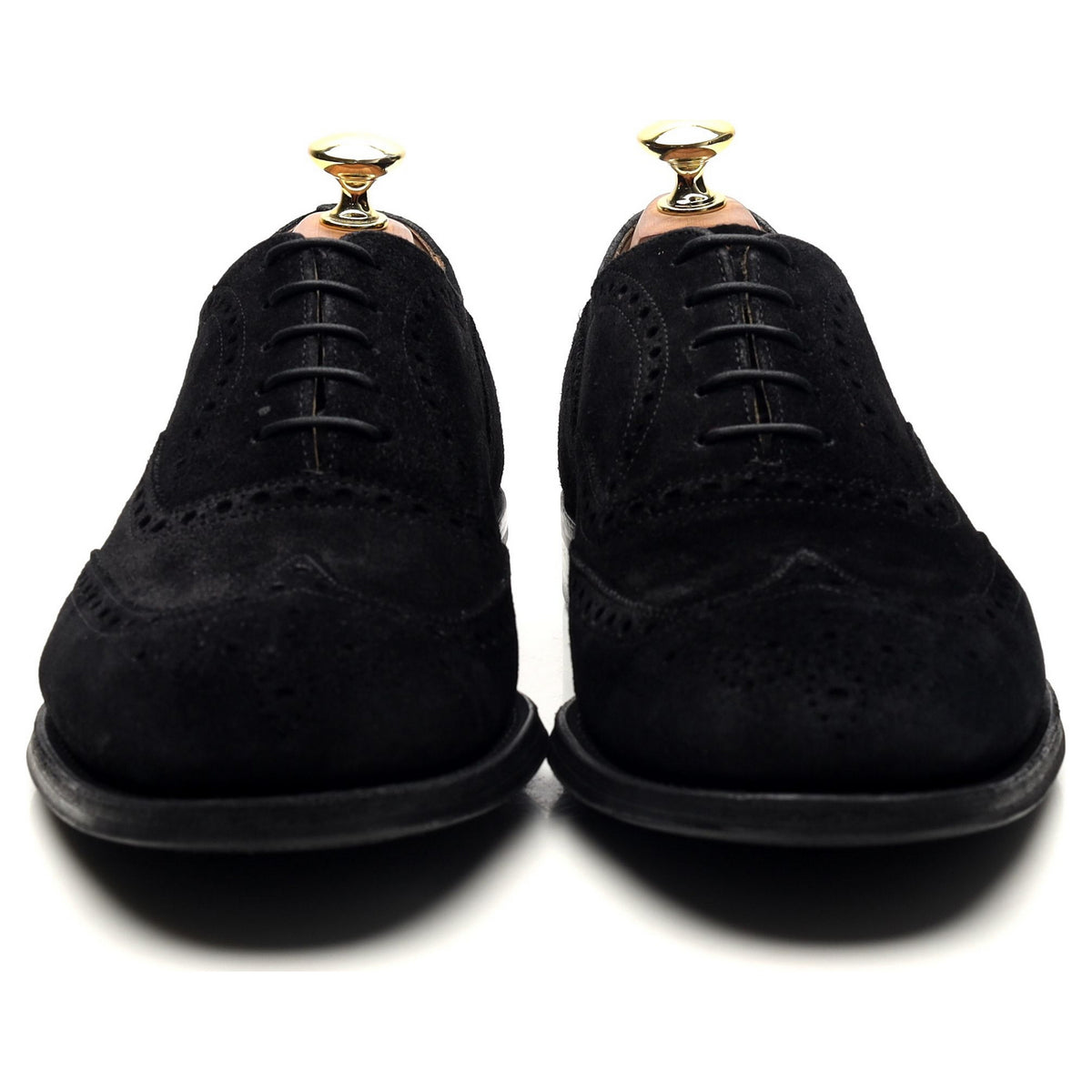 &#39;Chetwynd&#39; Black Suede Oxford Brogues UK 7 F