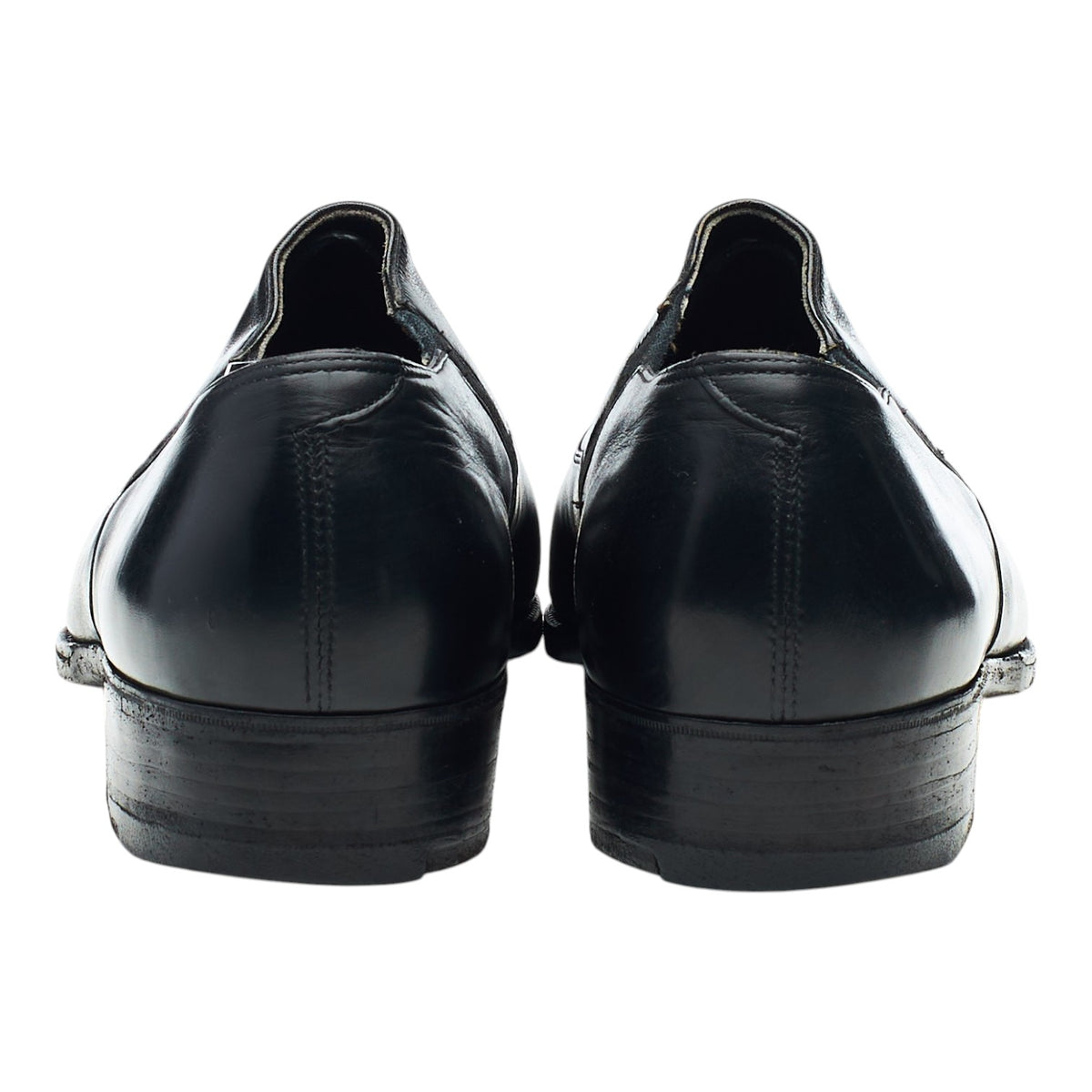 Black Leather Lazyman Slip On Loafers UK 6.5 E
