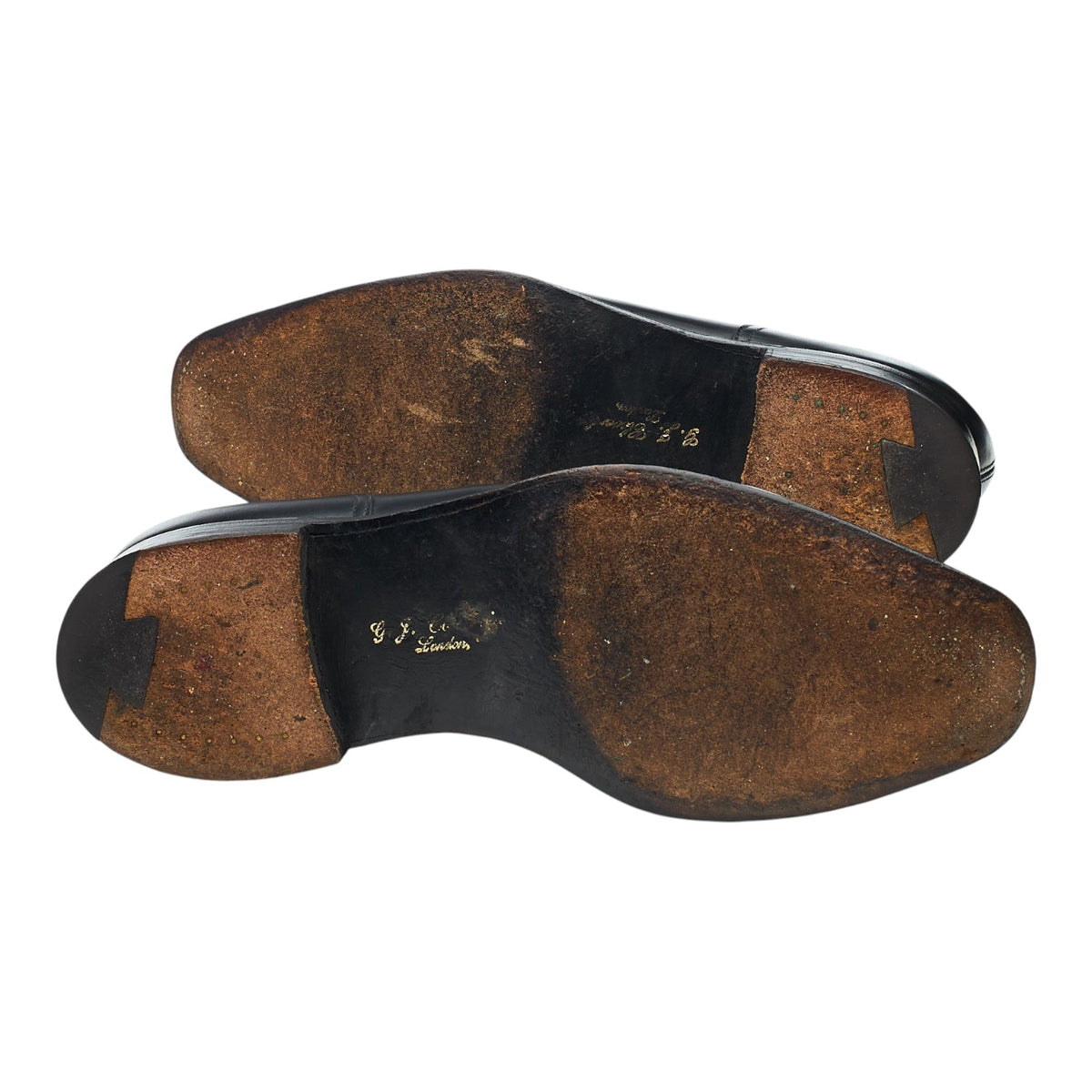 Black Leather Split Toe Derby UK 7 E