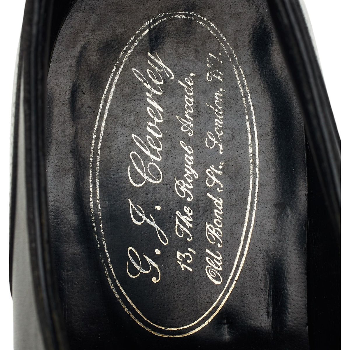 Black Leather Split Toe Derby UK 7 E