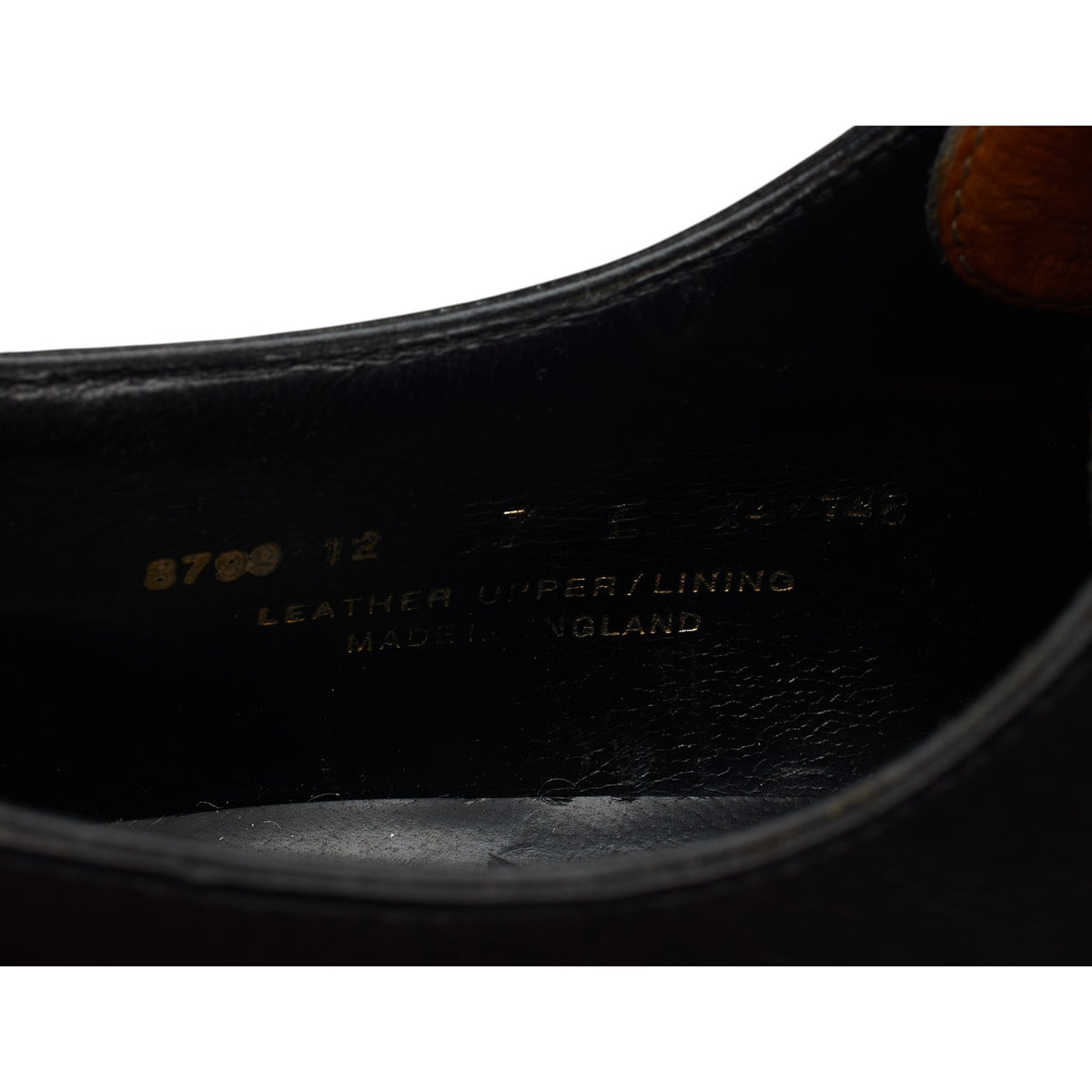 Black Leather Split Toe Derby UK 7 E