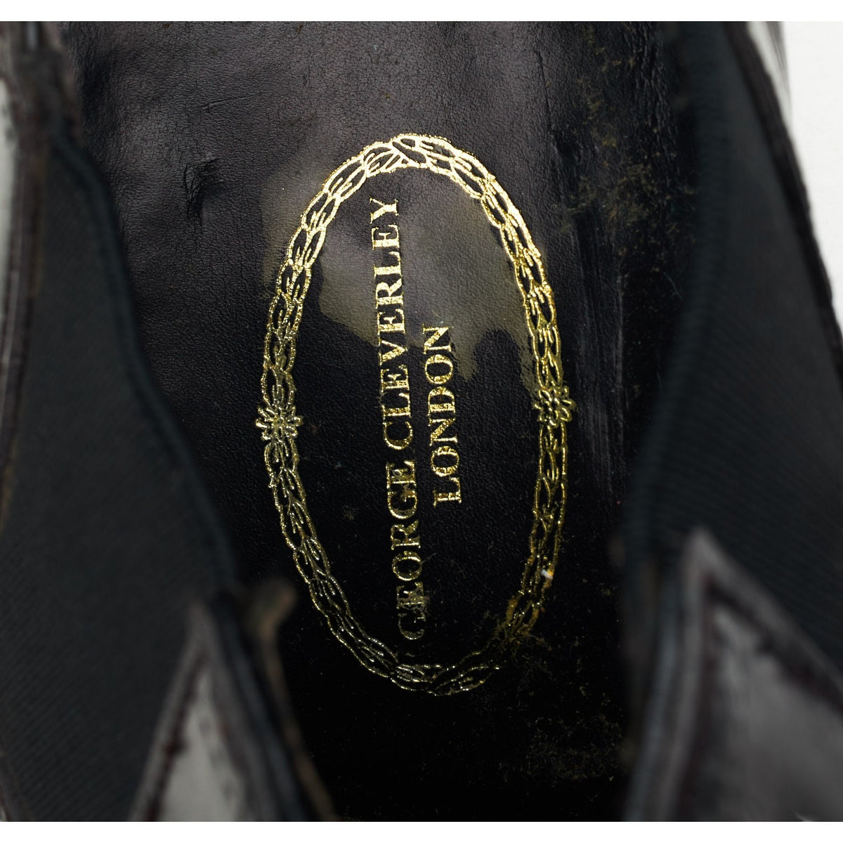 Black Leather Lazyman Slip On Brogue Loafers UK 6.5 E