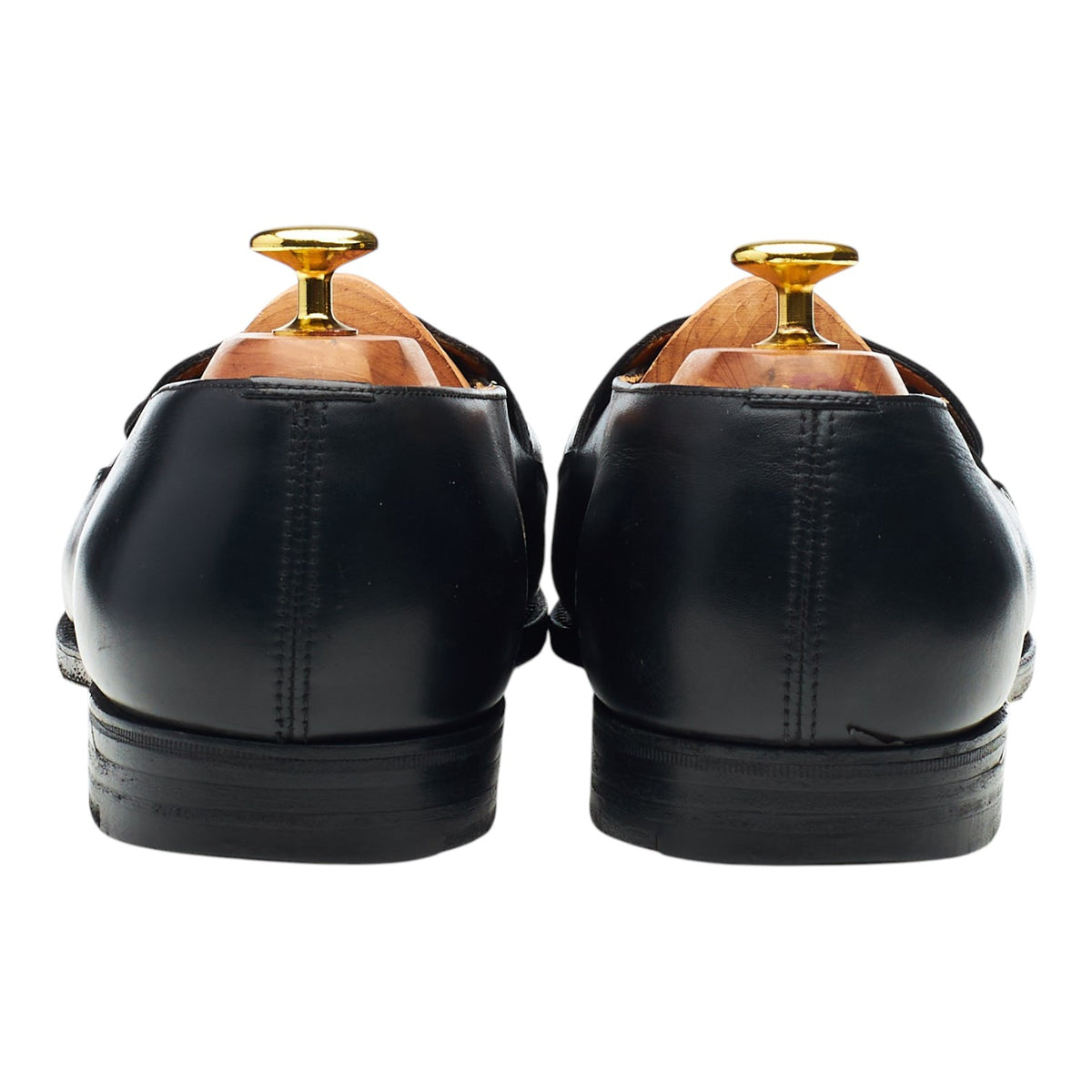 New & Lingwood Black Leather Butterfly Loafers UK 9 E