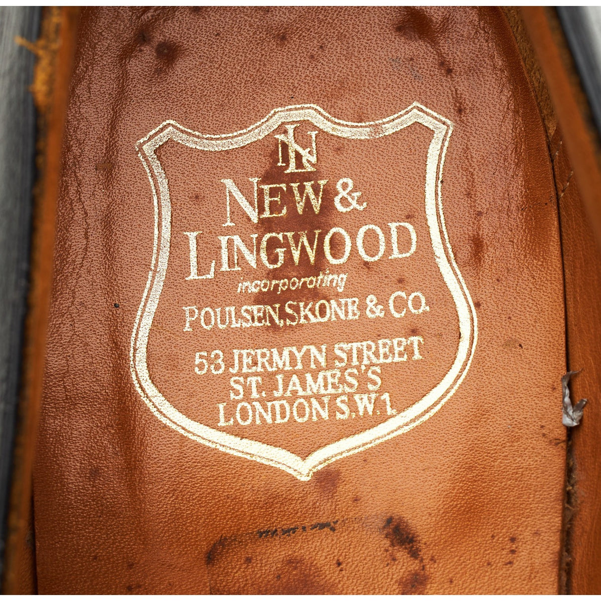 New & Lingwood Black Leather Butterfly Loafers UK 9 E