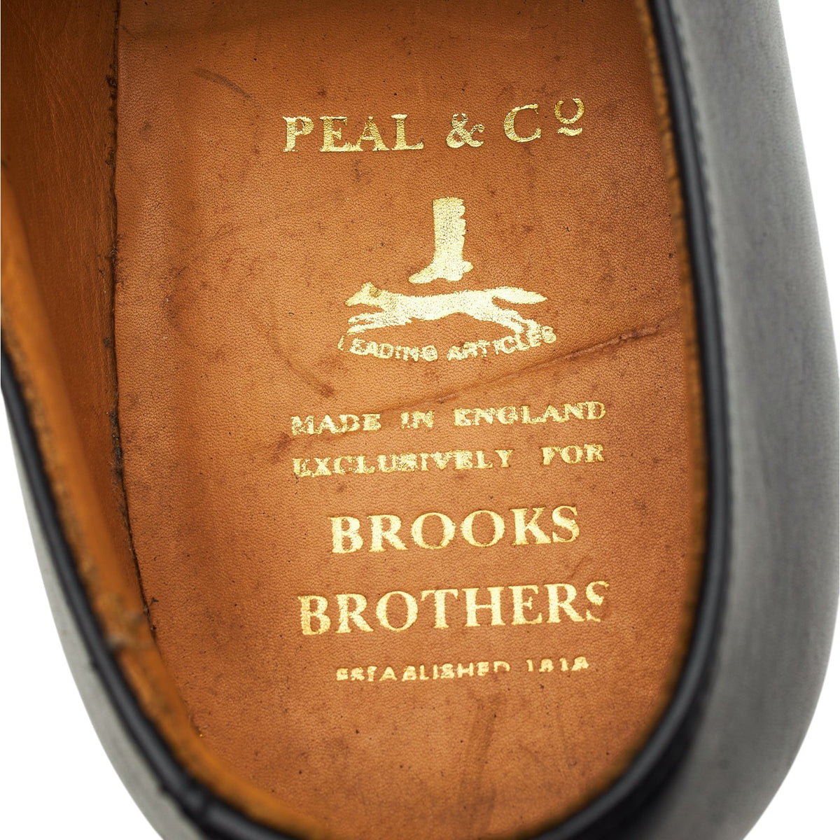 Peal & Co Black Leather Oxford UK 8 US 9 D