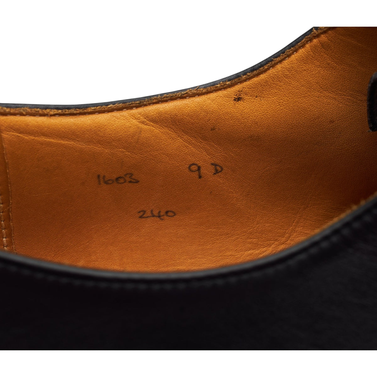Peal & Co Black Leather Oxford UK 8 US 9 D