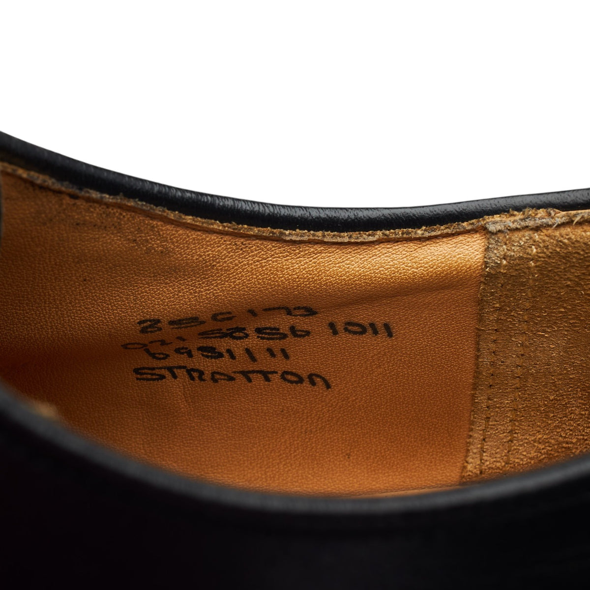 'Stratton' Black Leather Derby UK 8.5 G