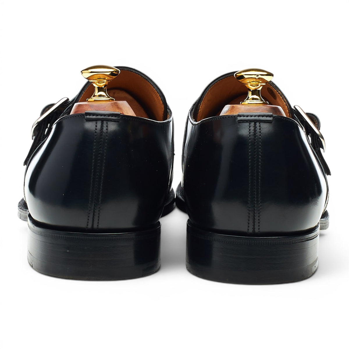 'Westbury' Black Leather Monk Strap UK 10.5 G