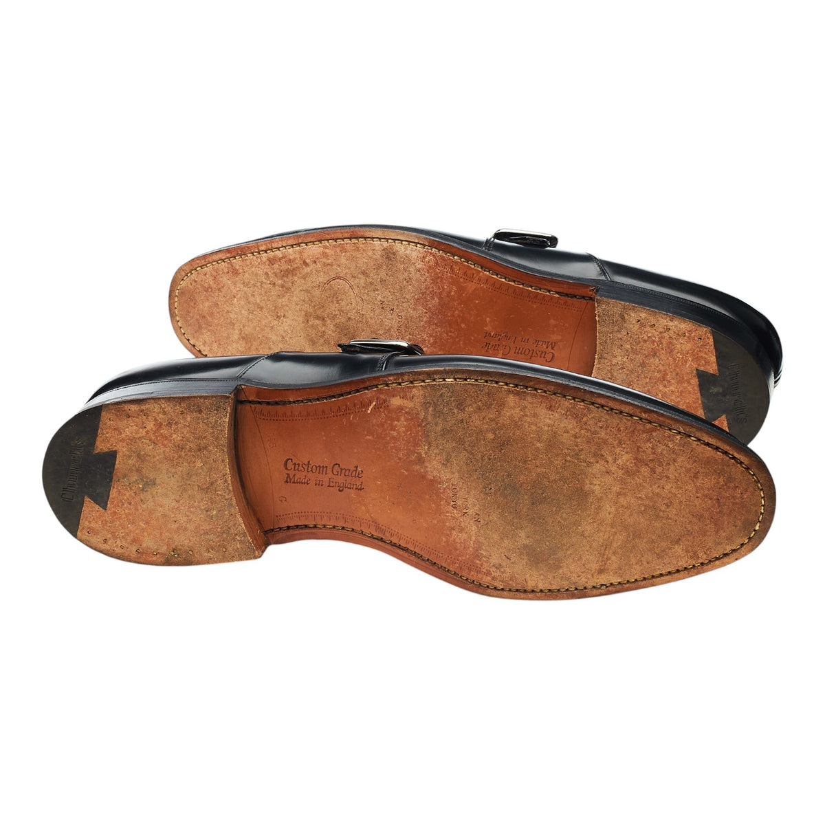 'Westbury' Black Leather Monk Strap UK 10.5 G