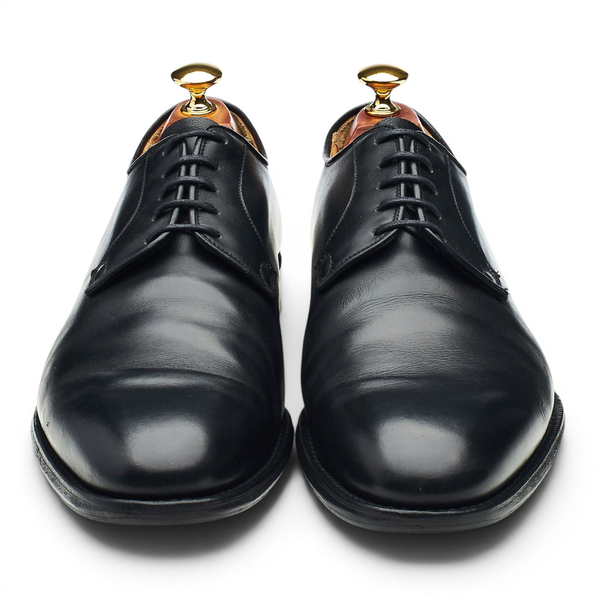 'Stratton' Black Leather Derby UK 8.5 G