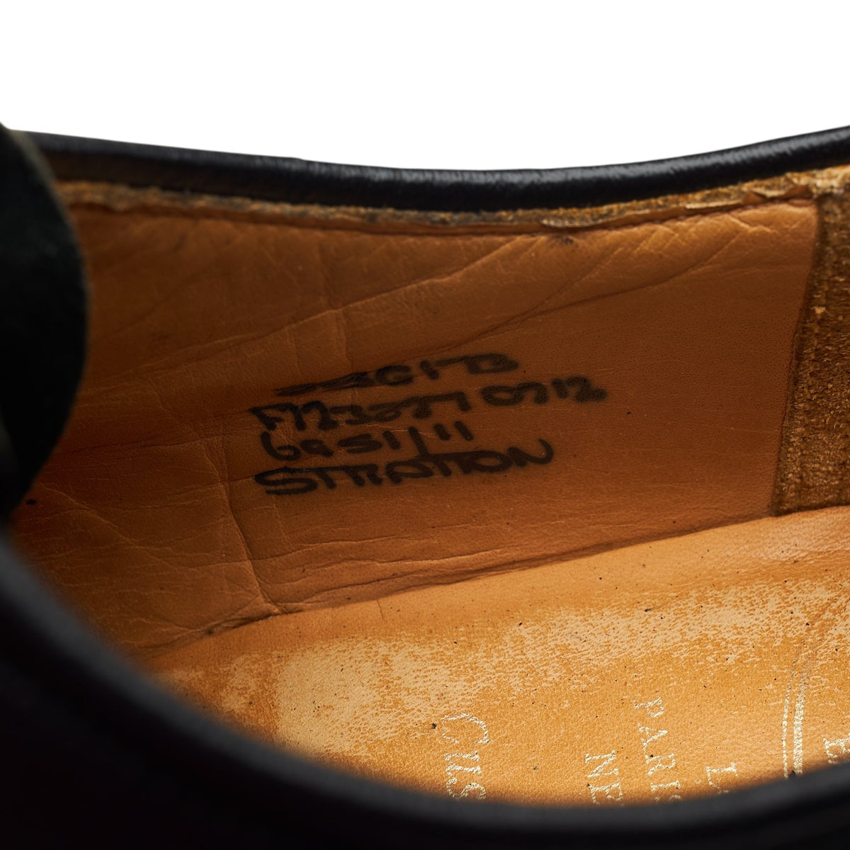 'Stratton' Black Leather Derby UK 8.5 G