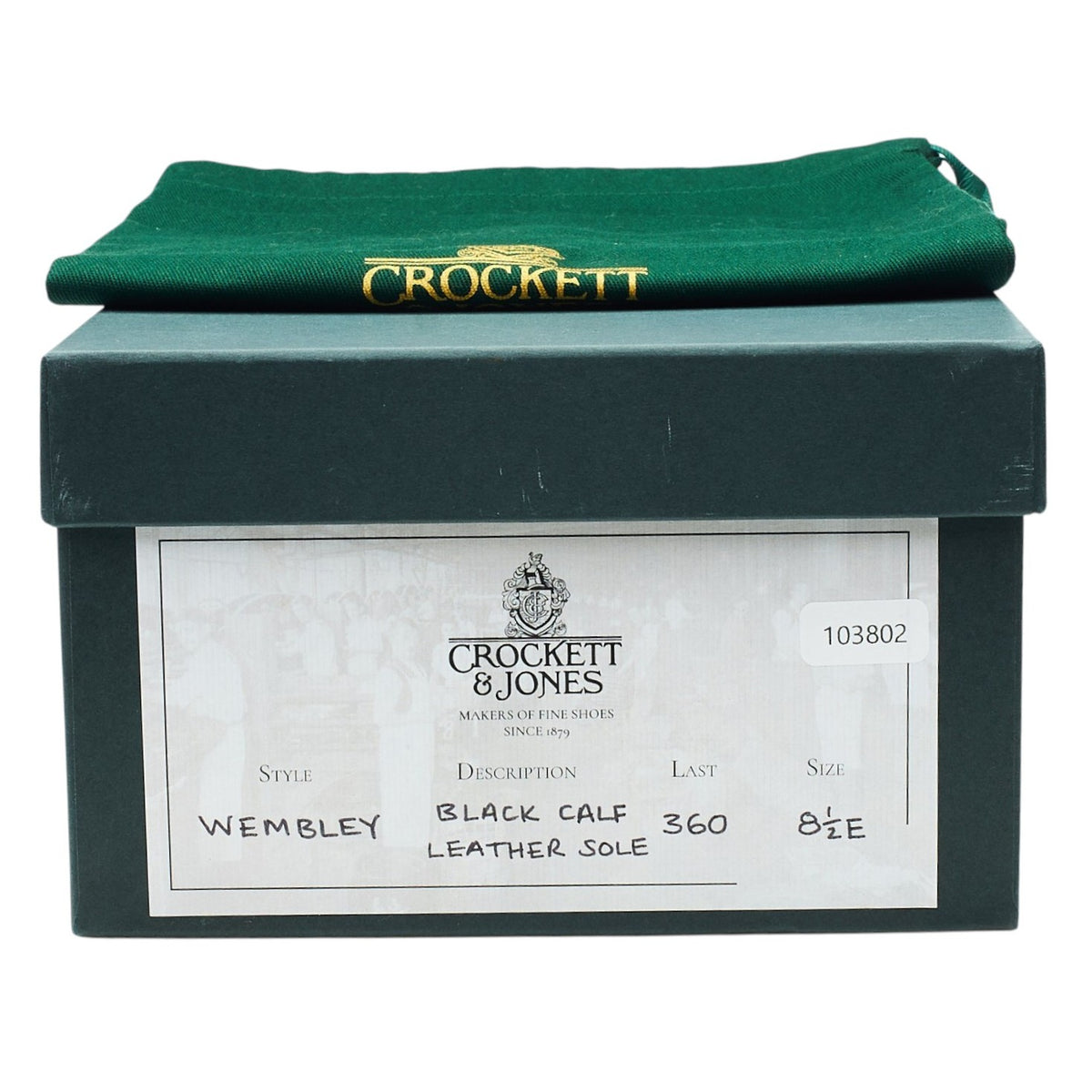 'Wembley' Black Leather Oxford UK 8.5 E
