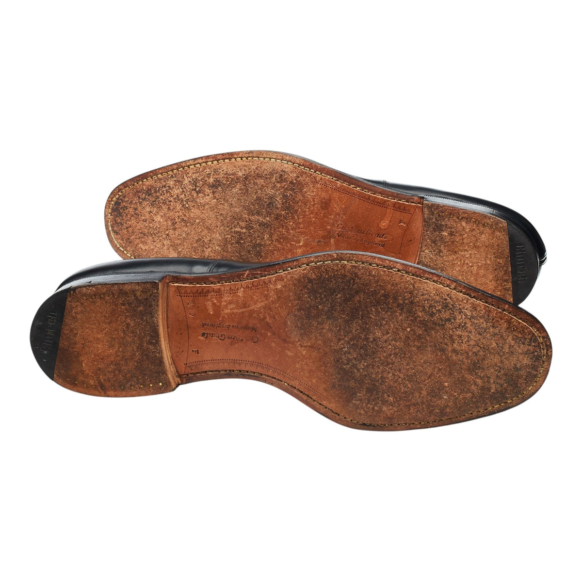 'Belmont' Black Leather Oxford UK 12 F