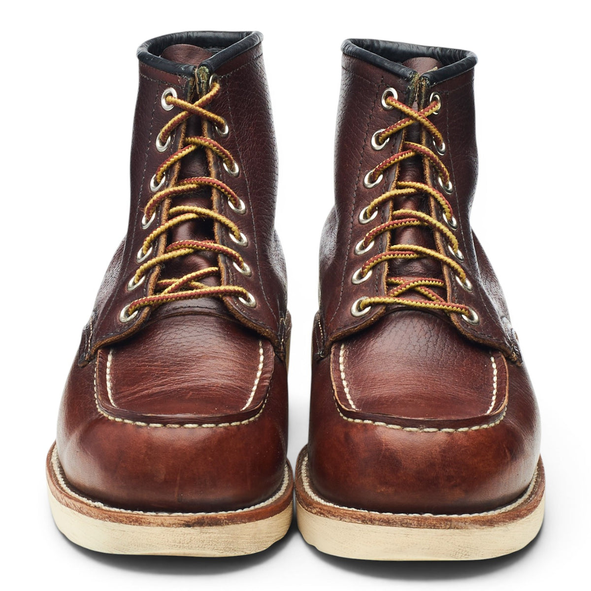 '8138' Brown Leather Moc Toe Boots UK 7 US 8 D