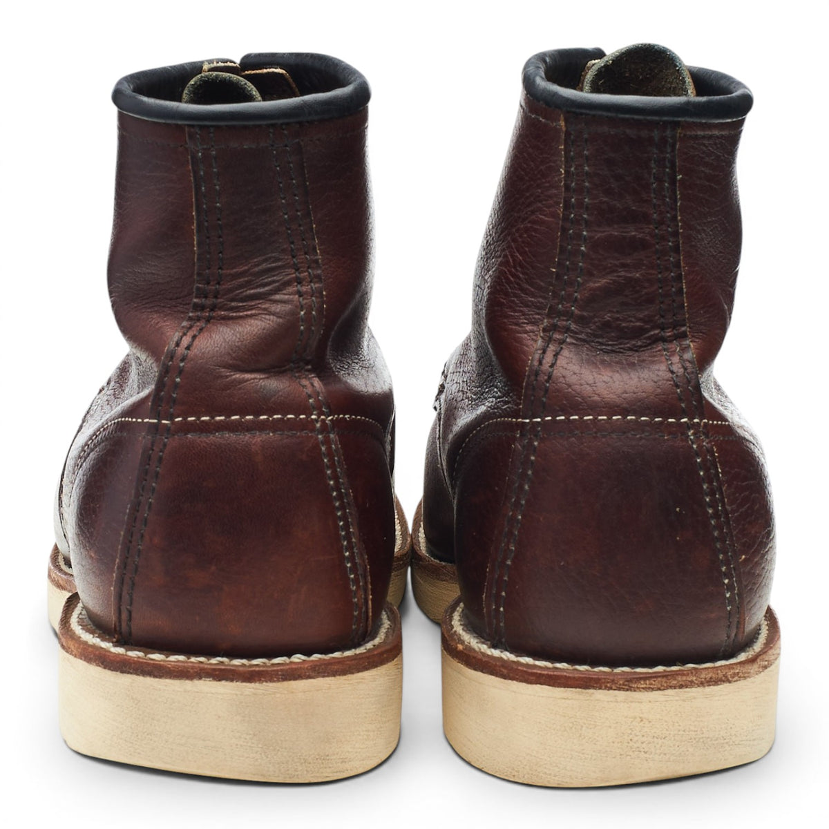 '8138' Brown Leather Moc Toe Boots UK 7 US 8 D