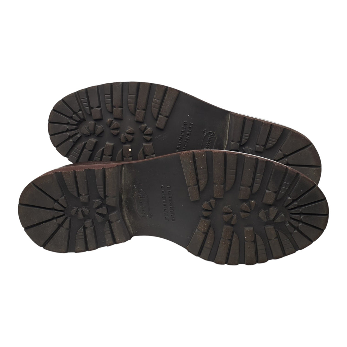 Dark Brown Leather Navy Blue Wool Brogue Boots UK 10 EU 44