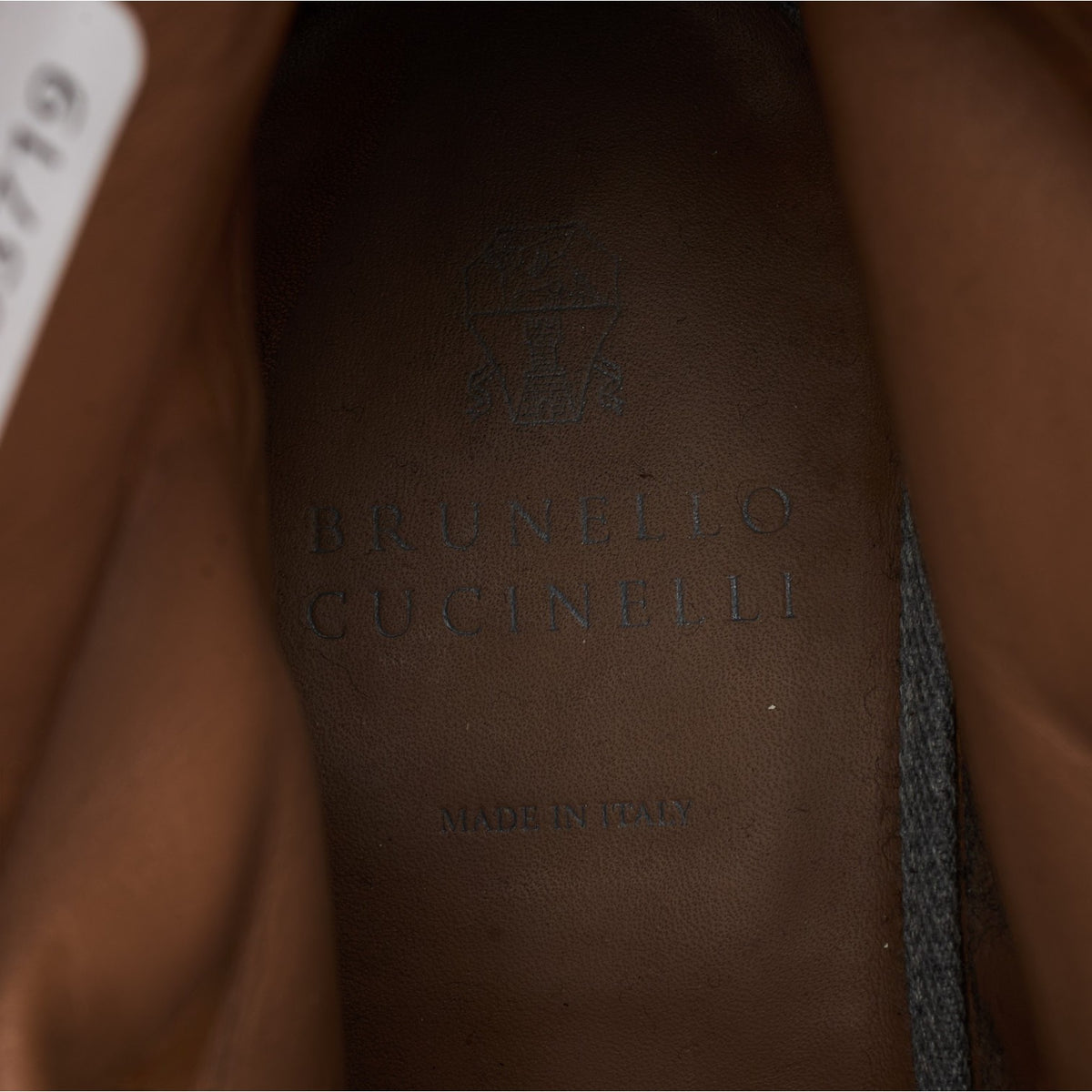 Dark Brown Leather Navy Blue Wool Brogue Boots UK 10 EU 44