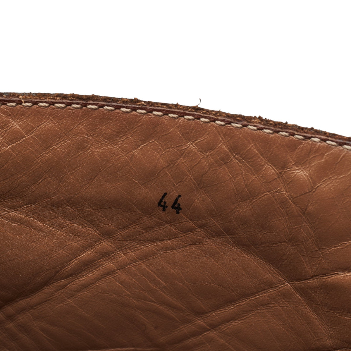 Dark Brown Leather Navy Blue Wool Brogue Boots UK 10 EU 44