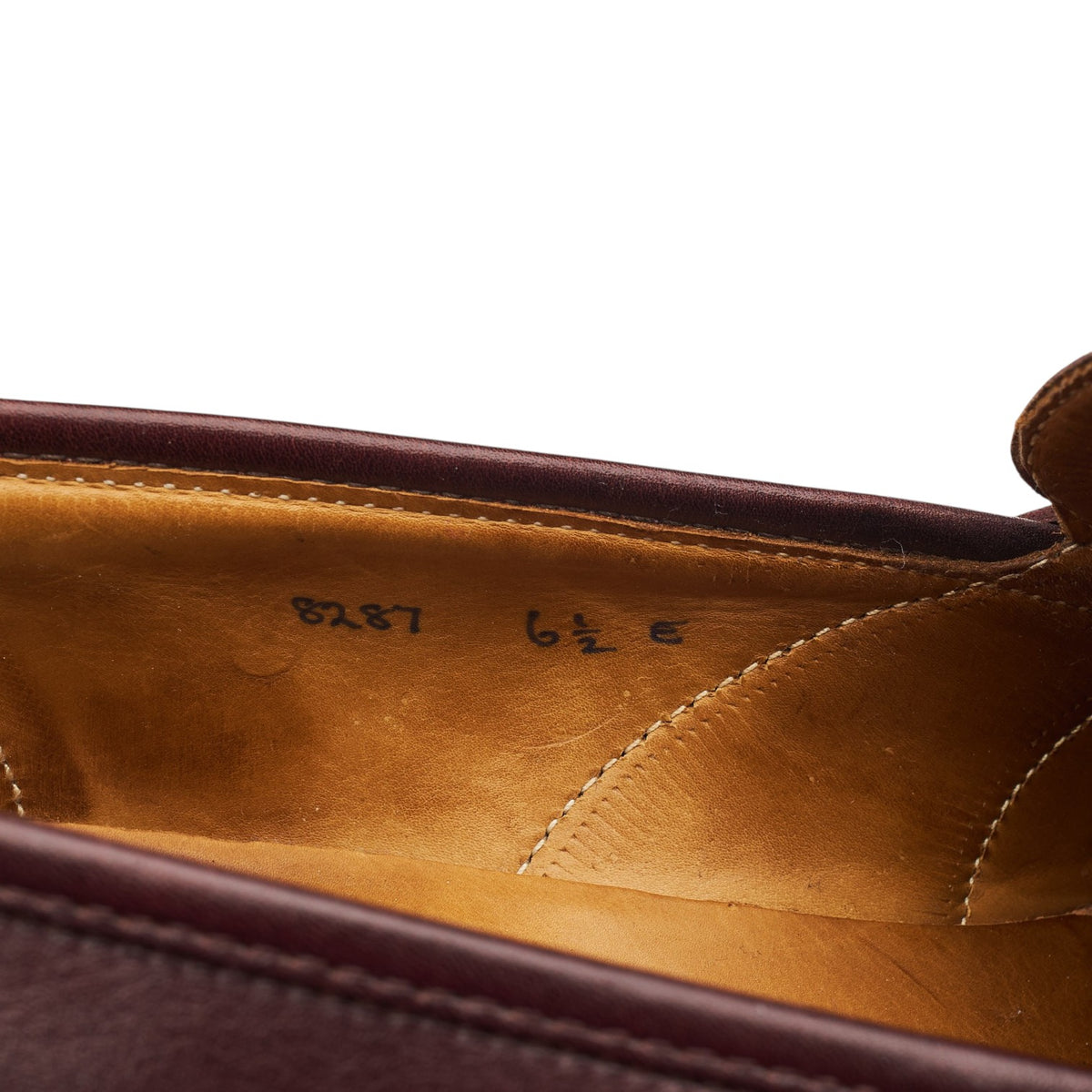 Burgundy Leather Loafers UK 6.5 E