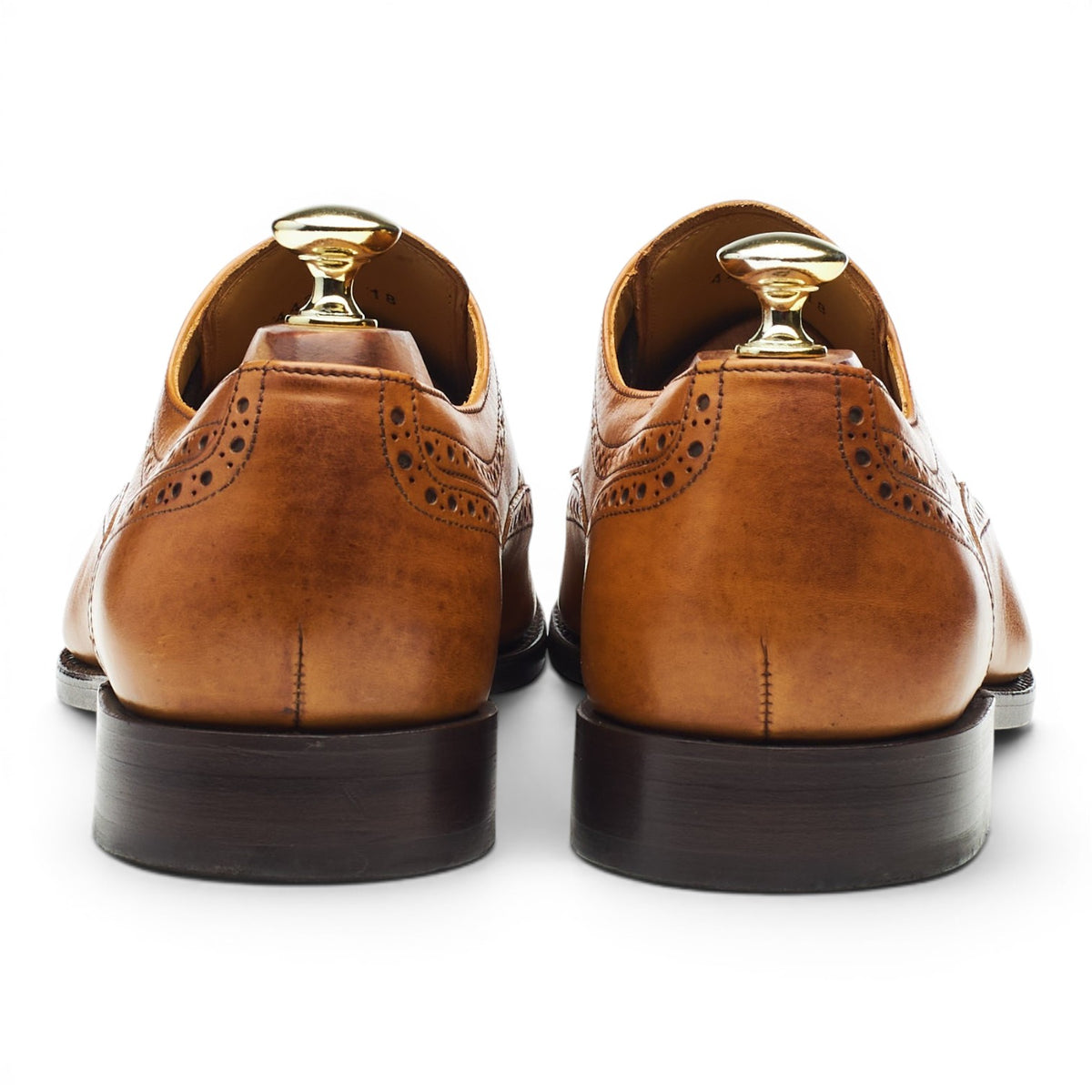 'Larry' Tan Brown Leather Derby Brogues UK 7.5 G