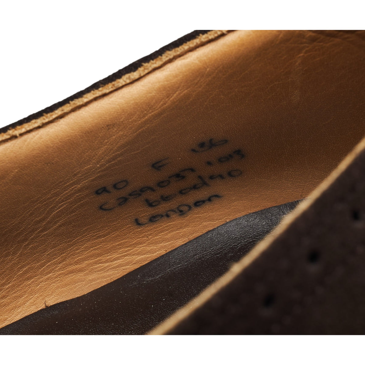 'London' Dark Brown Suede Oxford Brogues UK 9 F