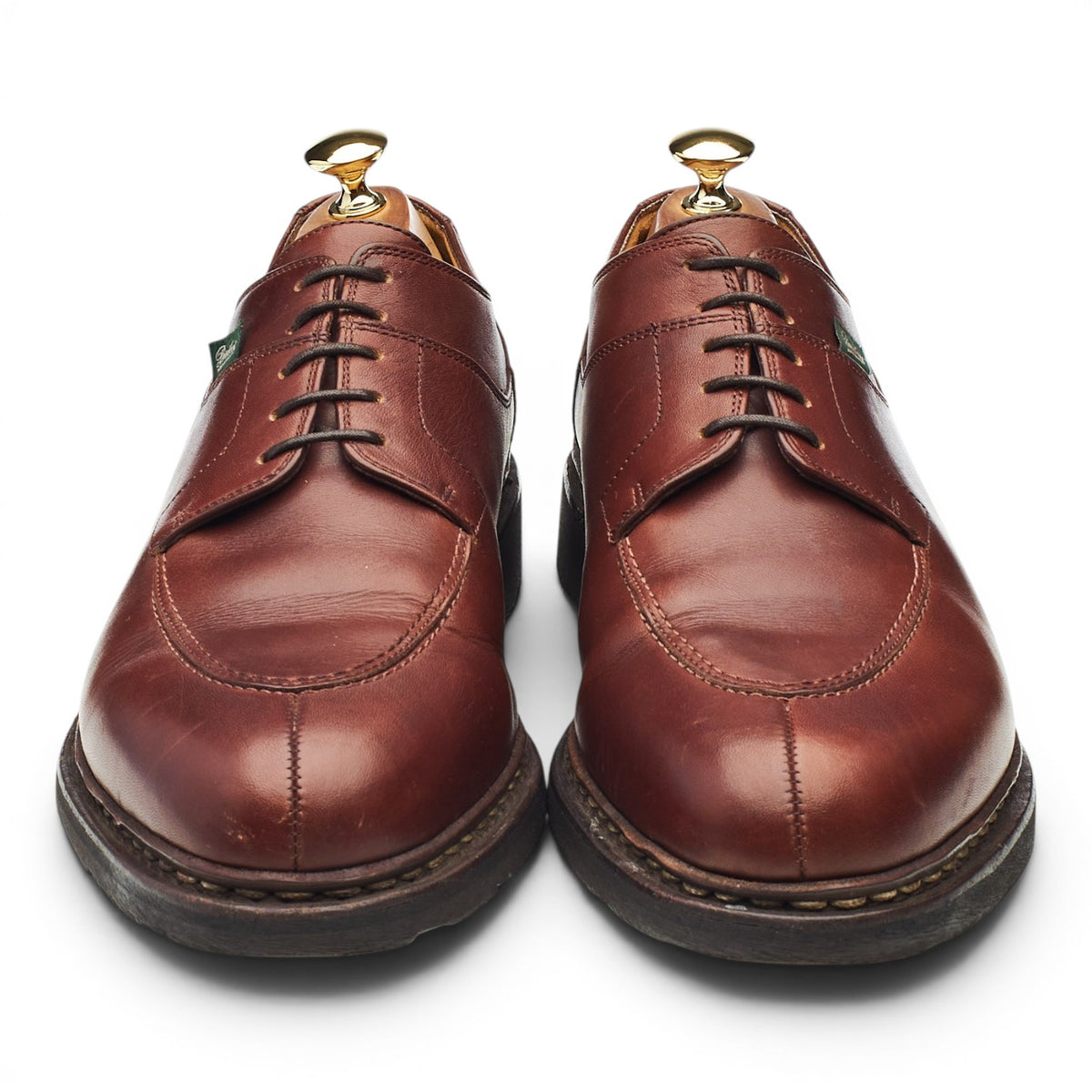 'Avignon' Tan Brown Leather Split Toe Derby UK 10