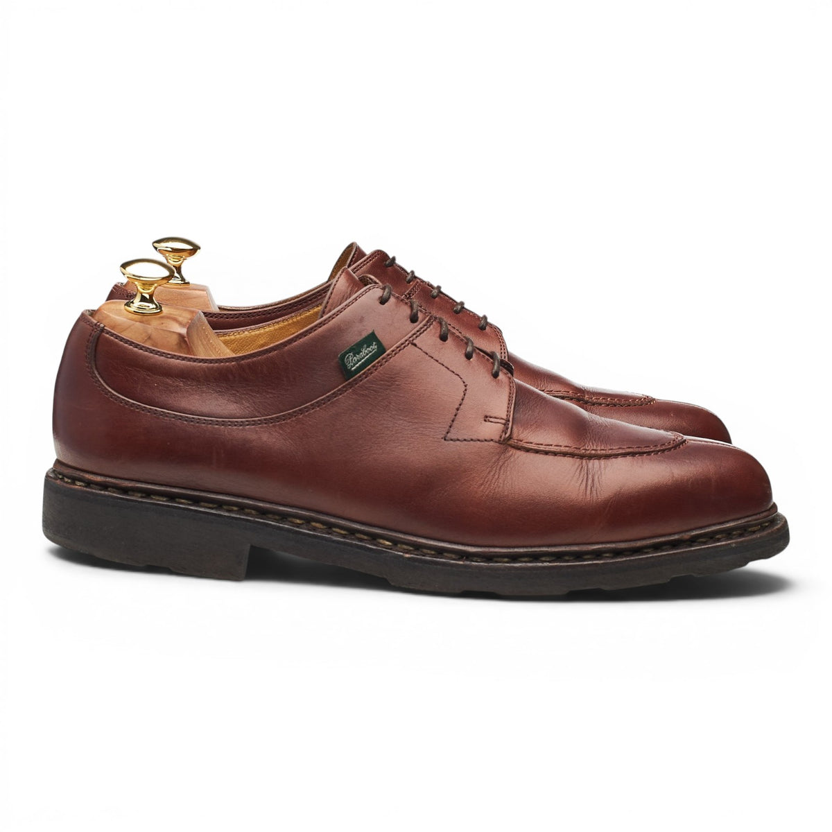 'Avignon' Tan Brown Leather Split Toe Derby UK 10