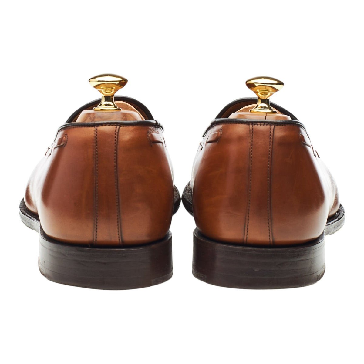 'Keats II' Tan Brown Leather Tassel Loafers UK 11 G