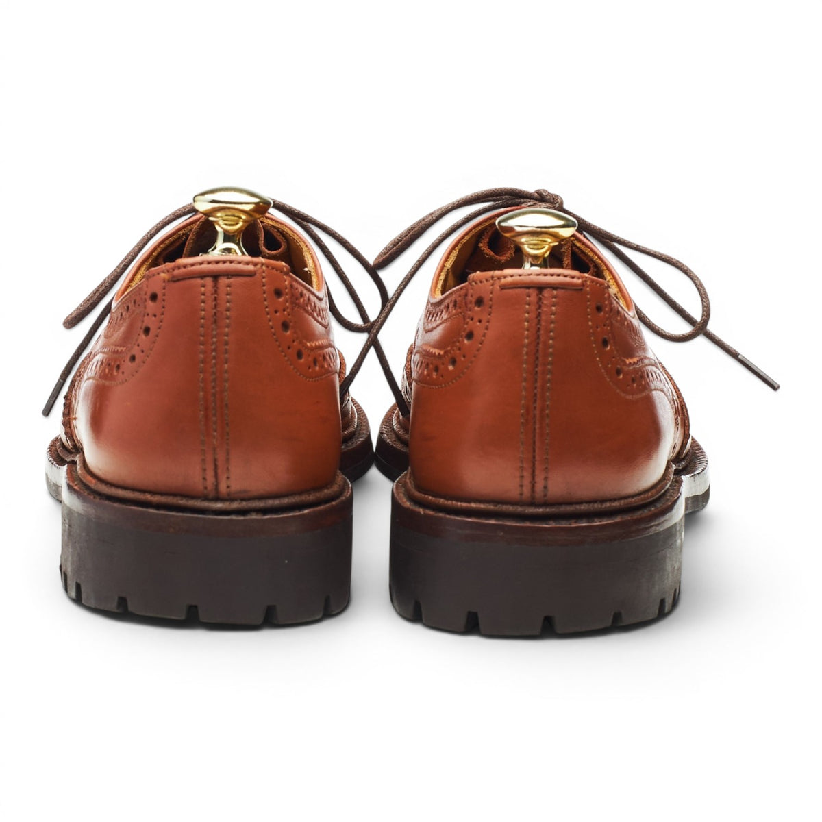 'Keswick' Tan Brown Leather Derby Brogues UK 7.5
