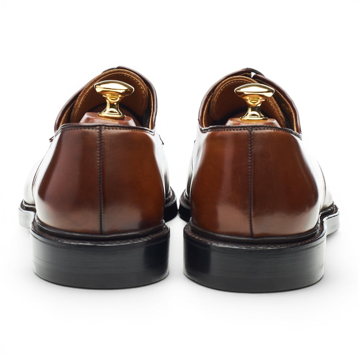 Ralph Lauren Marlow Brown Cordovan Leather Derby UK 8.5 US 9.5 EE