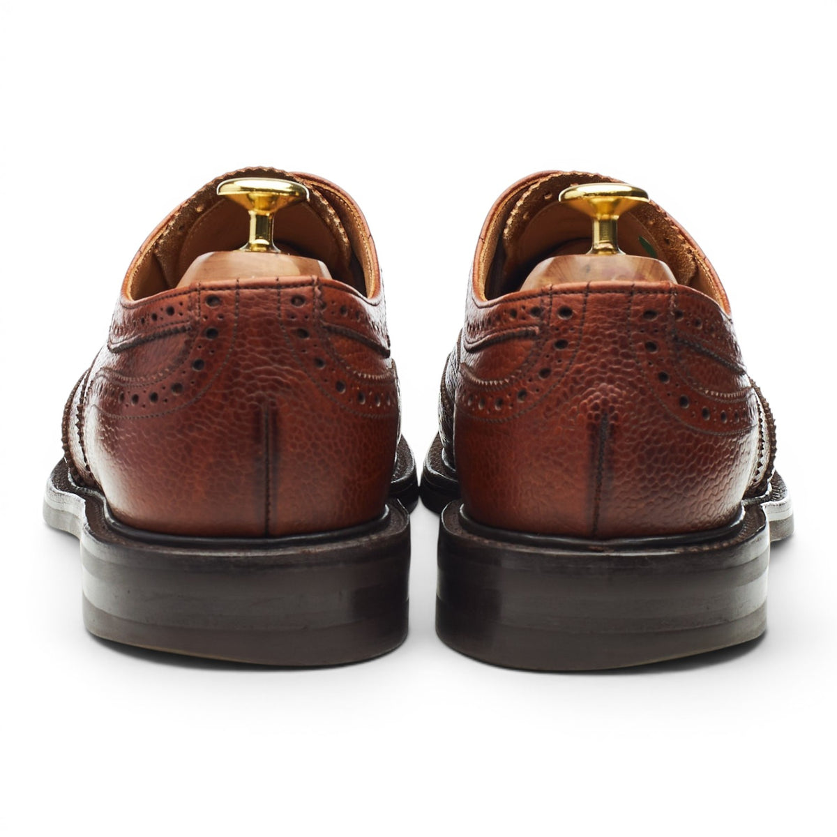 'Hythe' Tan Brown Grain Leather Oxford Brogues UK 8.5 F