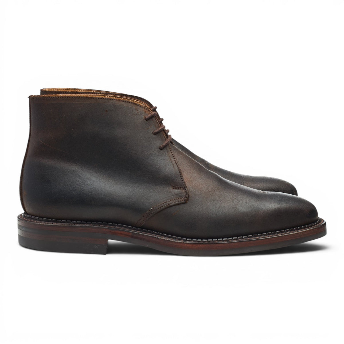 'Molton' Dark Brown Rough-Out Suede Chukka Boots UK 8 E