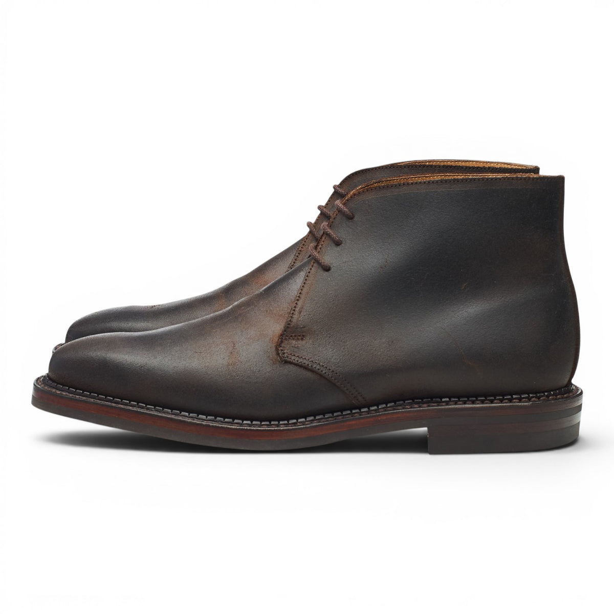 'Molton' Dark Brown Rough-Out Suede Chukka Boots UK 8 E