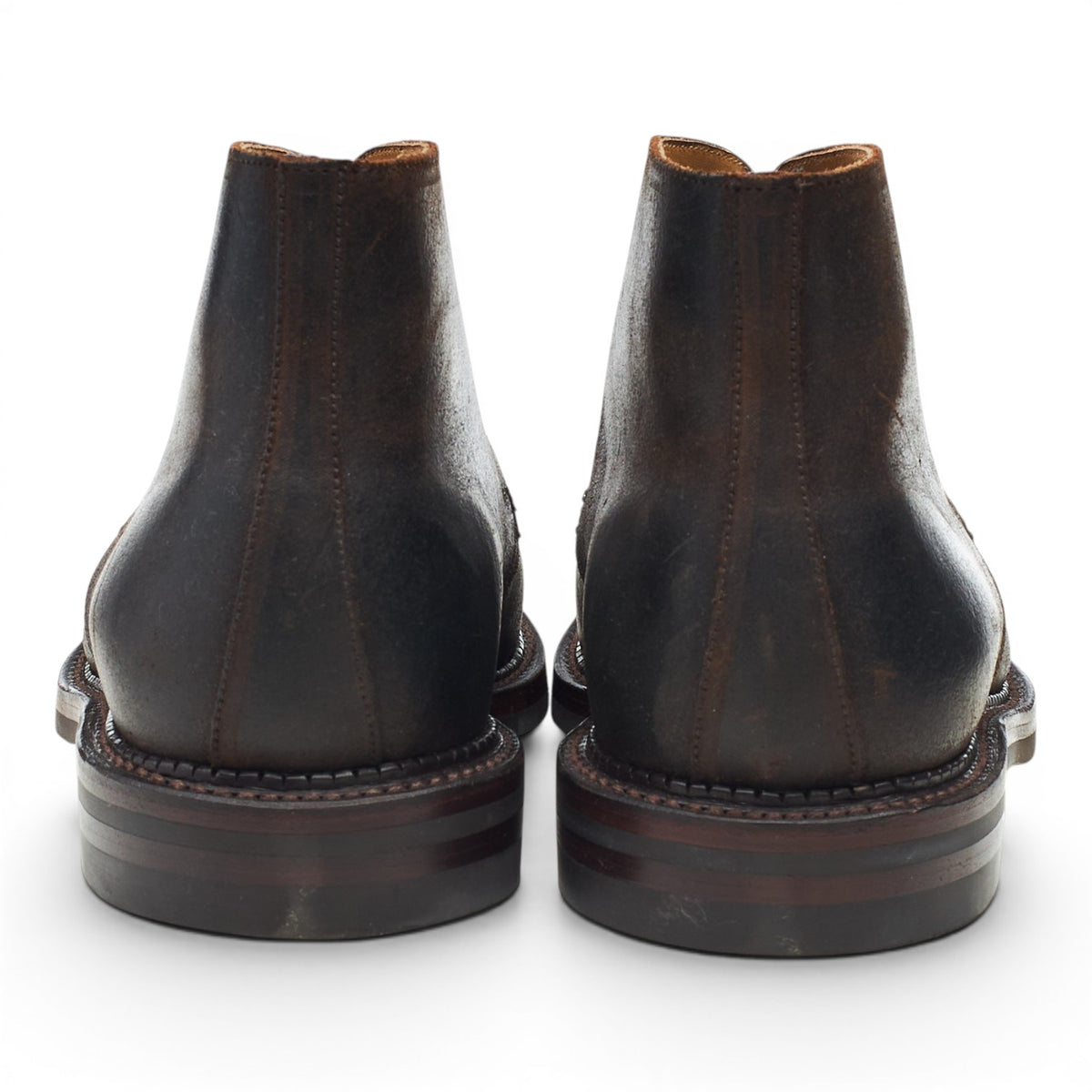 'Molton' Dark Brown Rough-Out Suede Chukka Boots UK 8 E