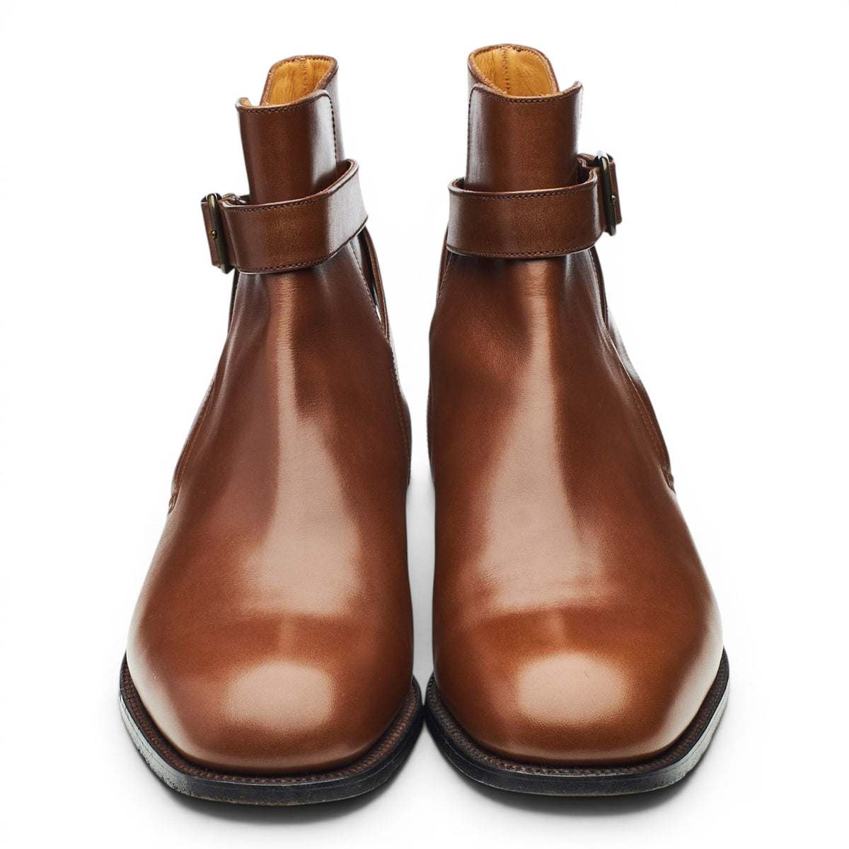 '722' Tan Brown Leather Jodhpur Boots 7.5 E UK 8