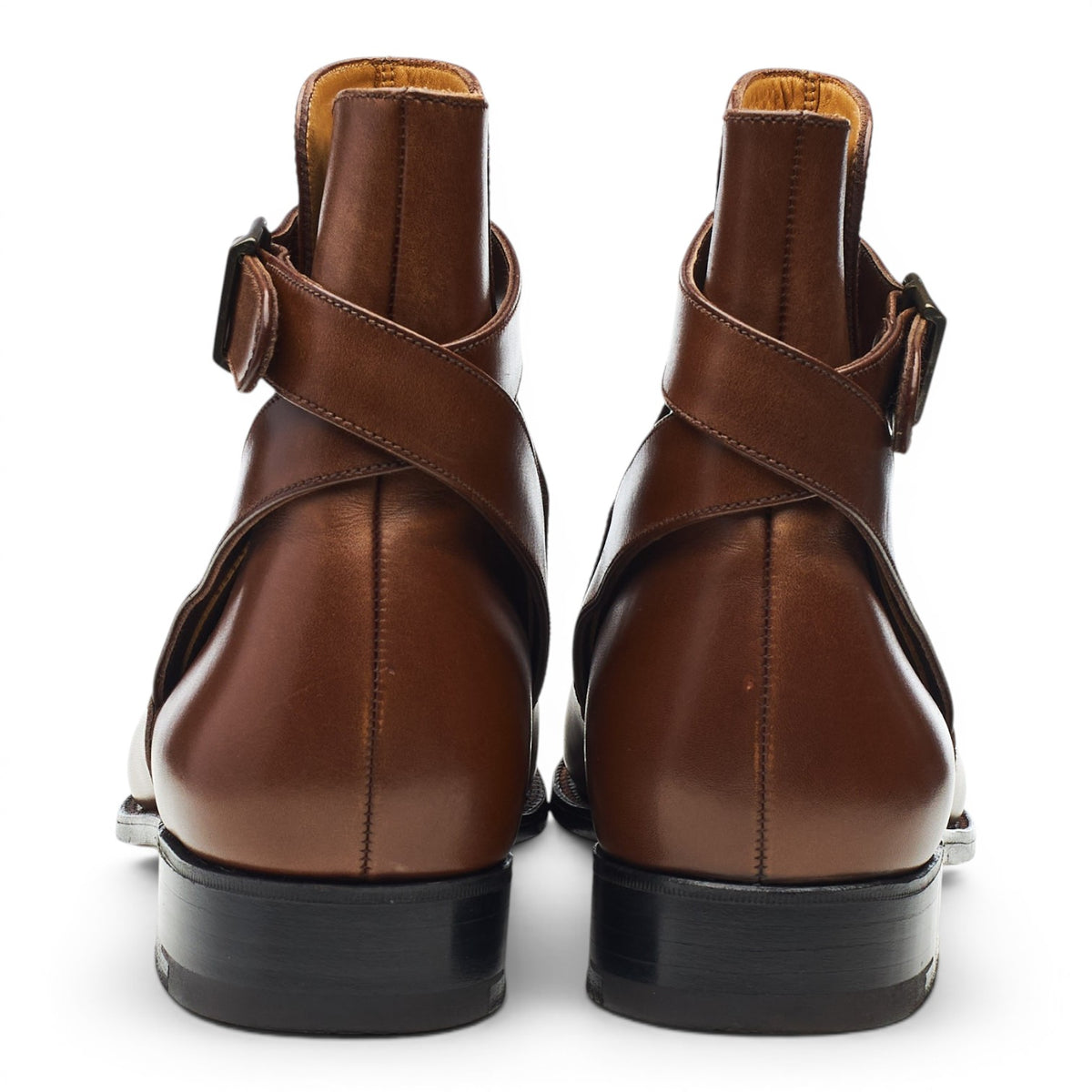 '722' Tan Brown Leather Jodhpur Boots 7.5 E UK 8
