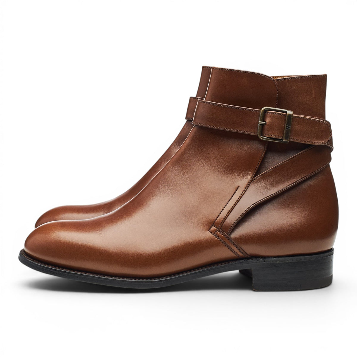 '722' Tan Brown Leather Jodhpur Boots 7.5 E UK 8