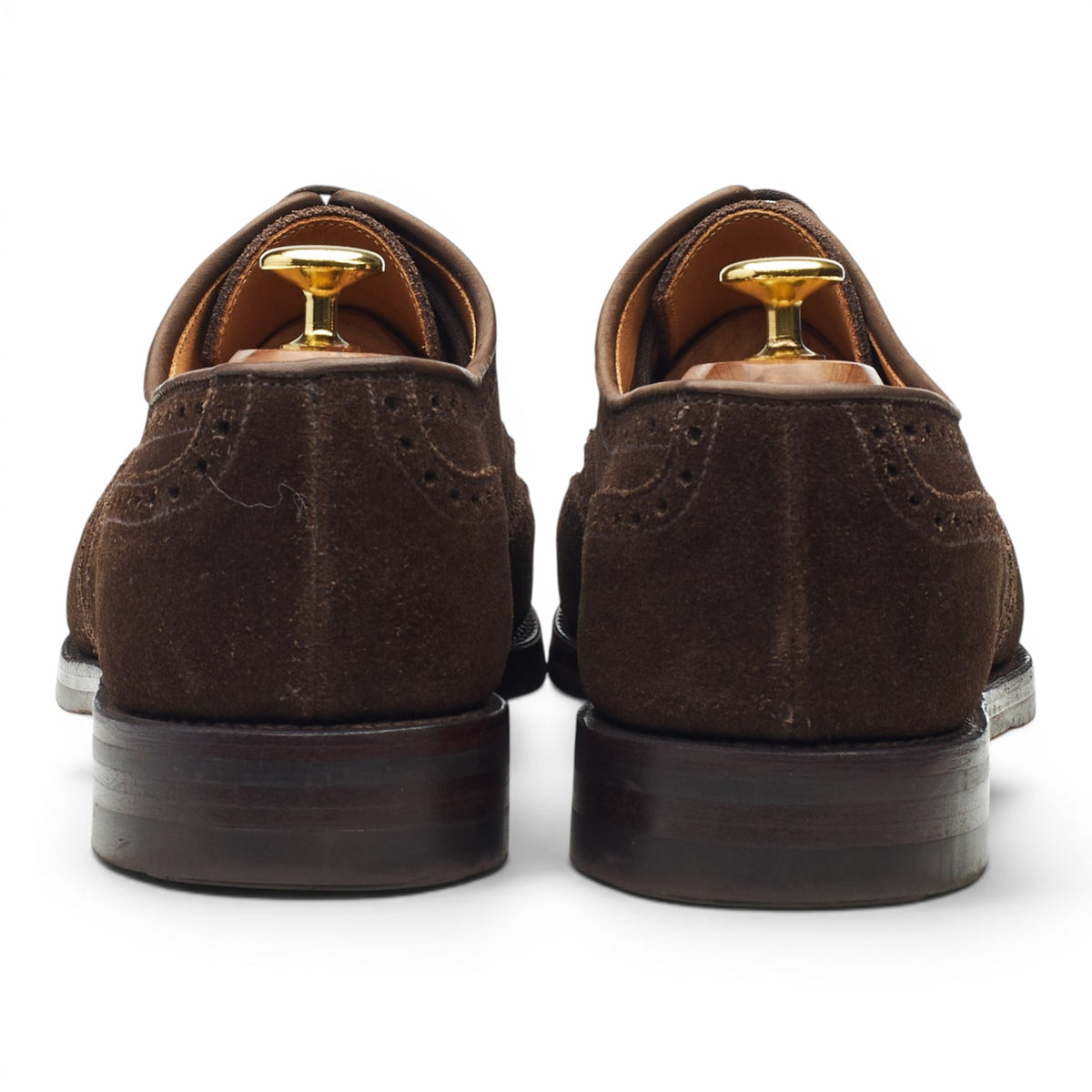 'Swansea' Dark Brown Suede Derby Brogues UK 8.5 E