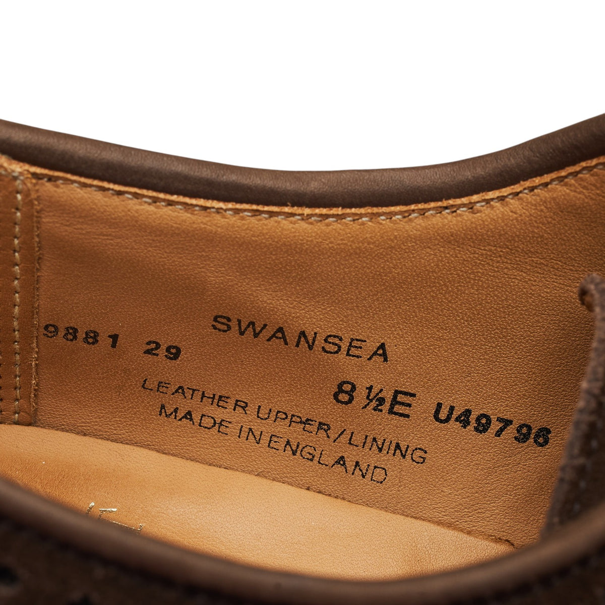 'Swansea' Dark Brown Suede Derby Brogues UK 8.5 E