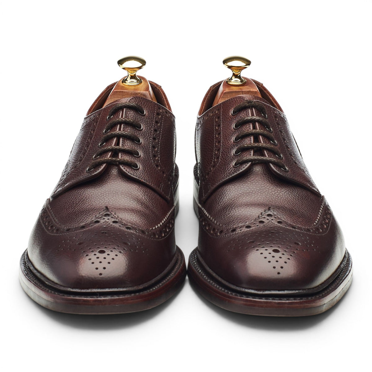 1880 'Badminton 2' Dark Brown Grain Leather Derby Brogues UK 9.5 G