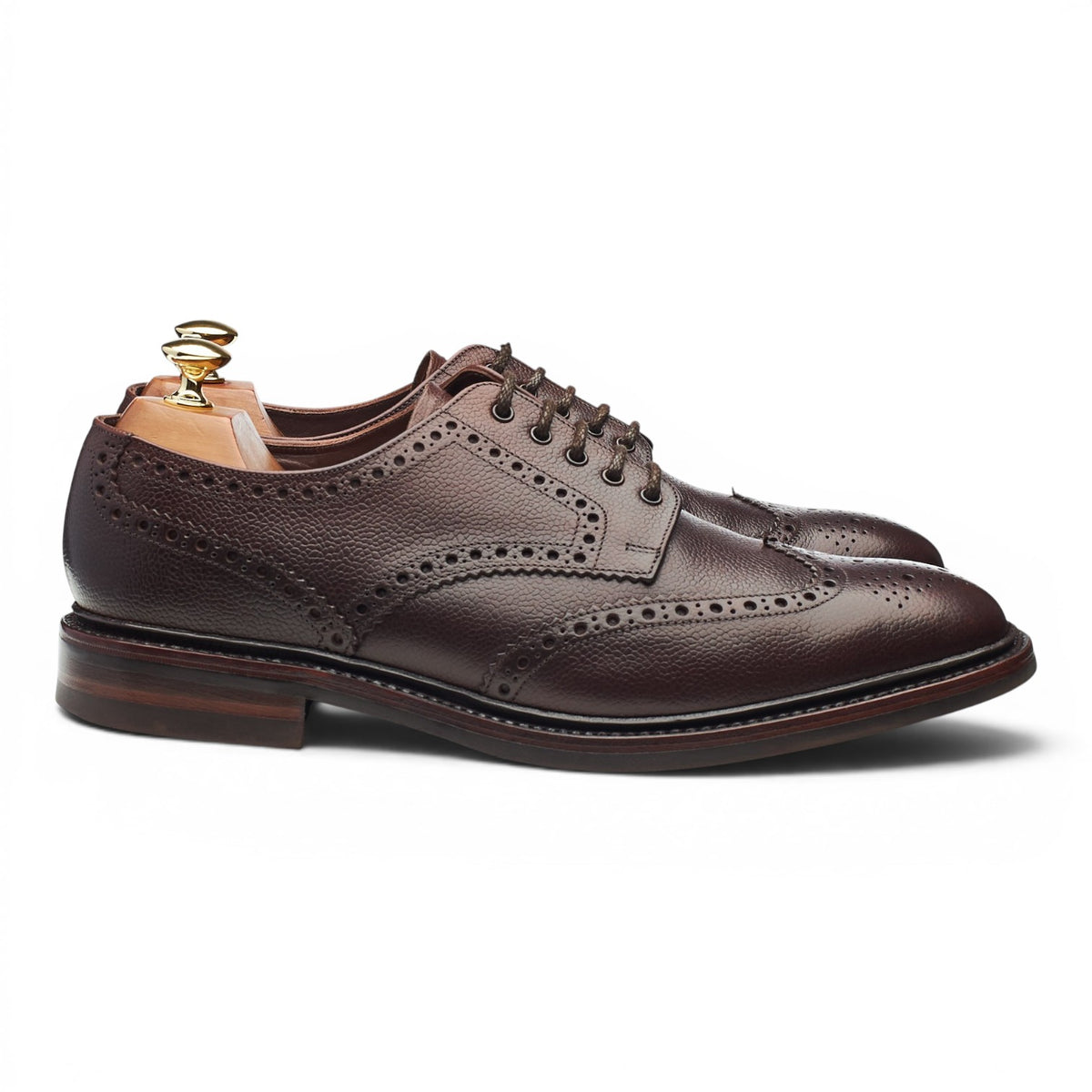 1880 'Badminton 2' Dark Brown Grain Leather Derby Brogues UK 9.5 G